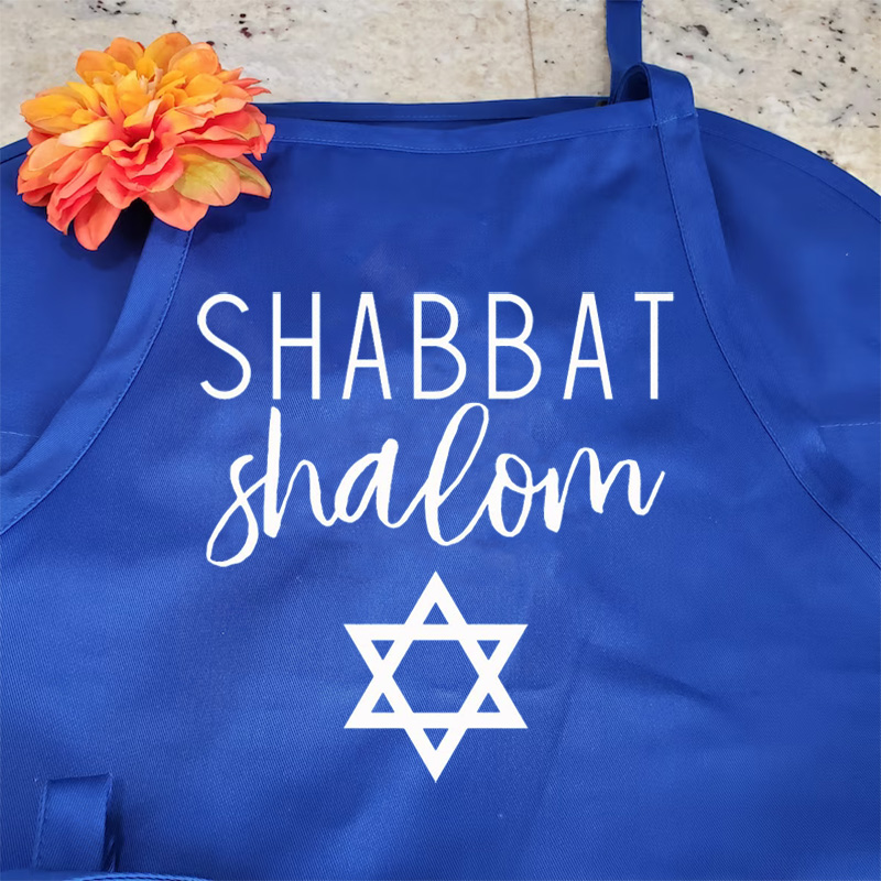 Mom'S Home Cooking - Shabbat Shalom delantal de cocina judío