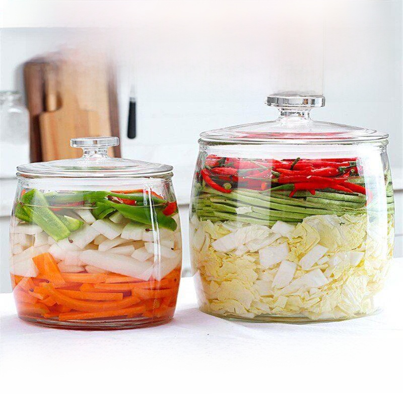 Tarro de kimchi de vidrio extr - Fermentation Crock reseña y precio