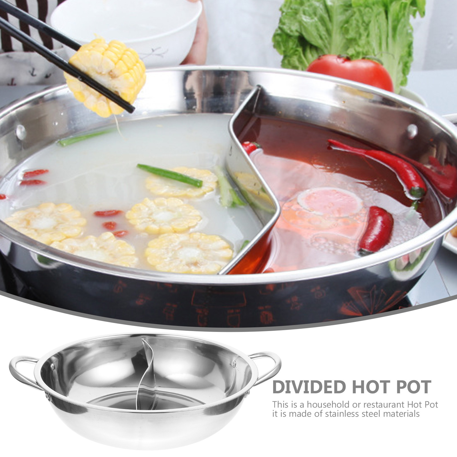 Olla caliente dividida de acer - Home Cooking Restaurant reseña y precio