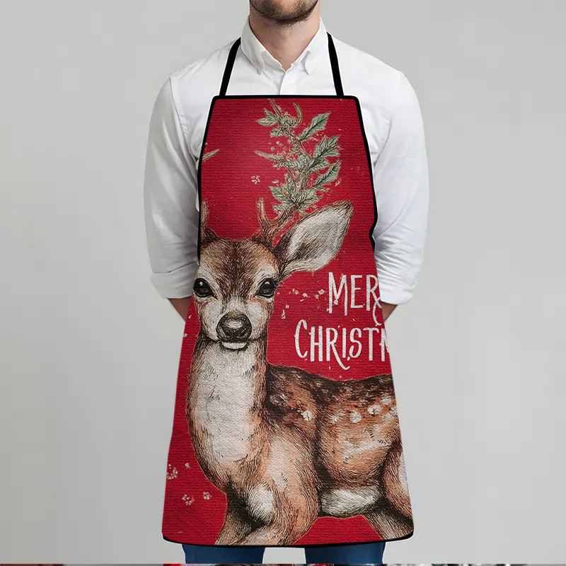 Delantal con estampado de reno - Home Cooking Work reseña y precio